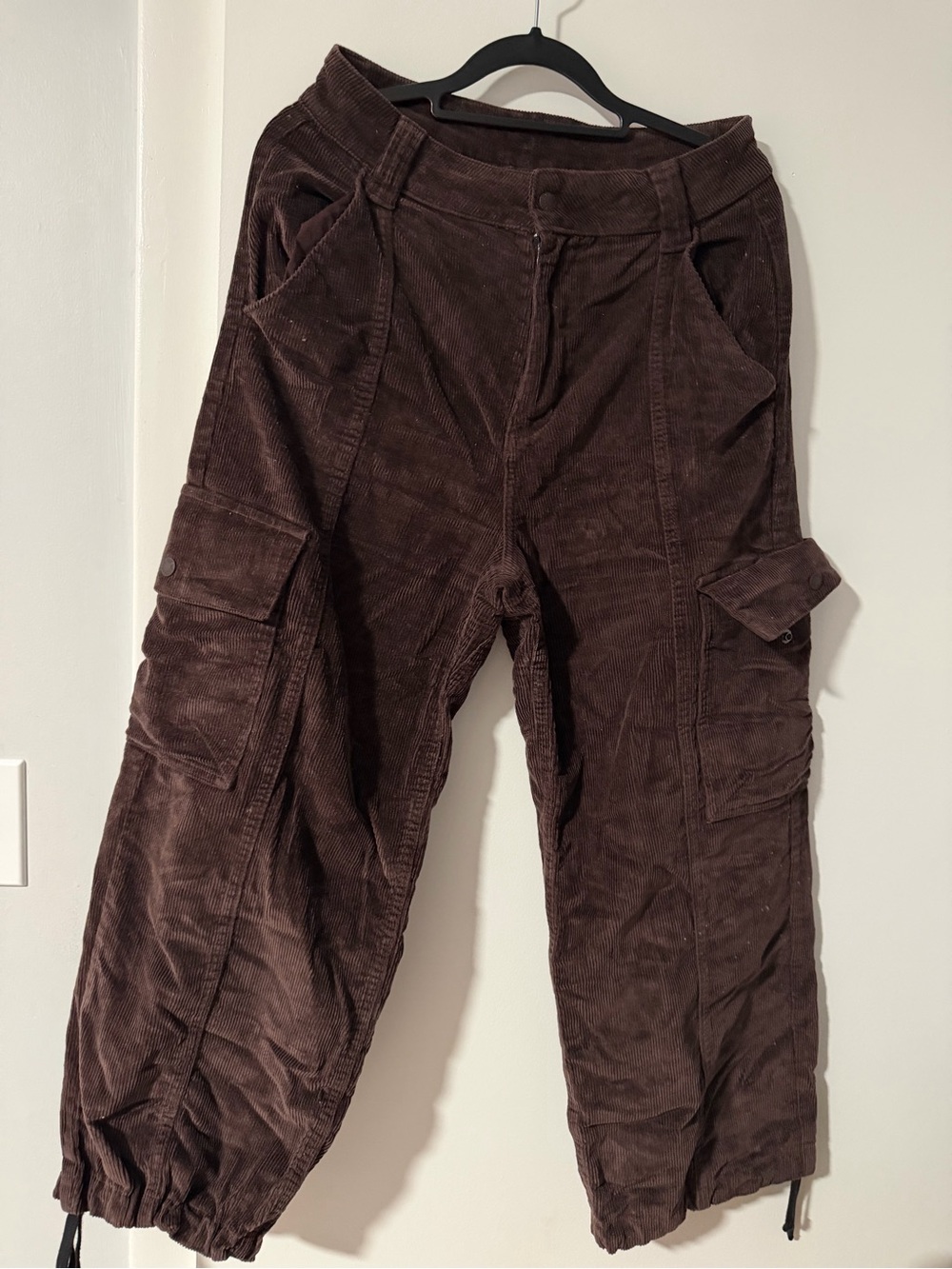 & Other Stories Dark Brown Corduroy Cargo Pants